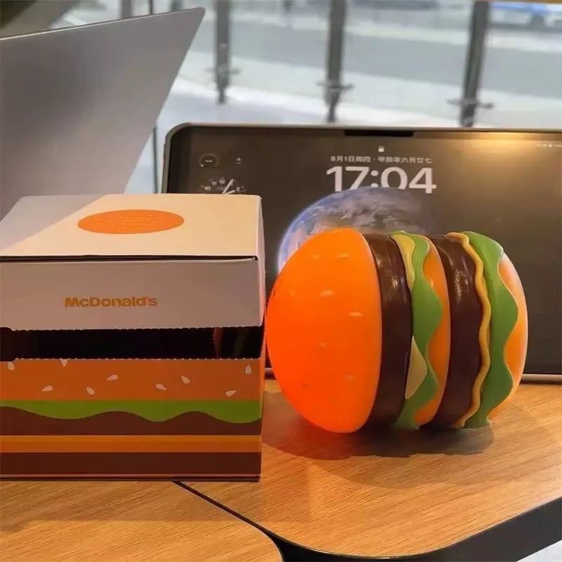 video [ Hỏa tốc HCM ][ Vũ Trí Ba ] Đèn LED Trang Trí Burger Đèn ngủ Kèm Âm Thanh Hamburger mcdonald