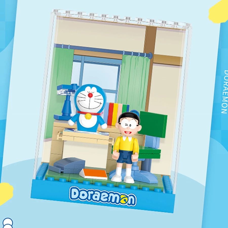 chính hãng CÓ VIDEO Hỏa tốc HCM doremon Set 6 tiểu cảnh Doraemon Nobita lắp ghép nano brick Balody