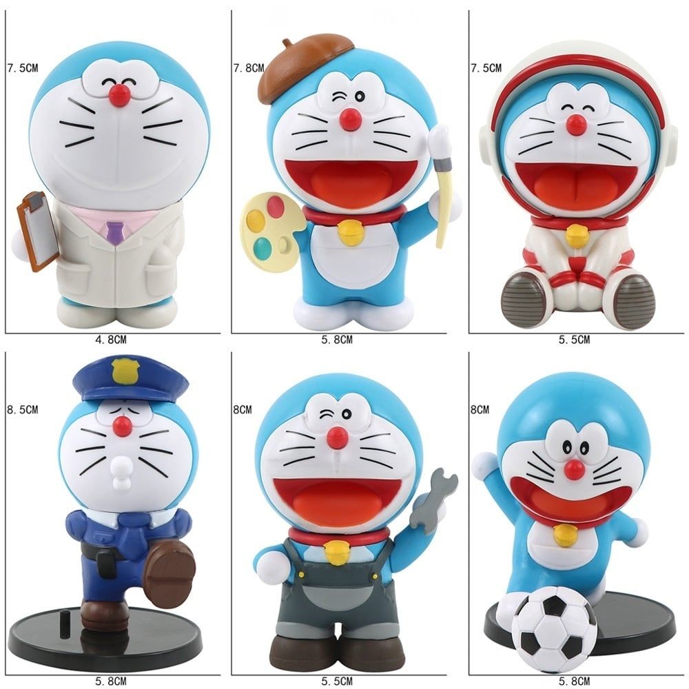 [Mua 5 tặng 1] [ hỏa tốc HCM ] [ Vũ Trí Ba ] 2025 Mô hình doremon Doraemon phiên bản nghề nghiệp siêu cute