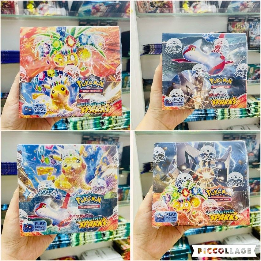 Tặng 10 THẺ NĂNG LƯỢNG [ hỏa tốc HCM ] Vũ Trí Ba Hộp 360 thẻ Pokemon Surging Sparks Cao Cấp Siêu Đẹp