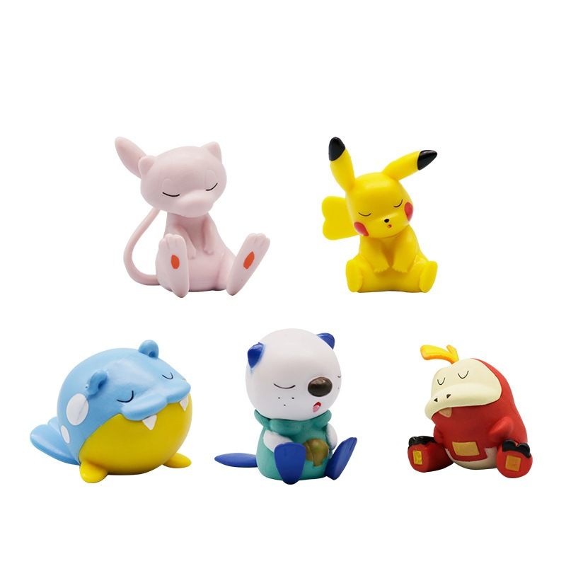 [ Hỏa tốc HCM ][ Vũ Trí Ba ] Set 5 mô hình Pokemon Pikachu Mew Oshawott Fuecoco Speal ngủ gật dễ thương
