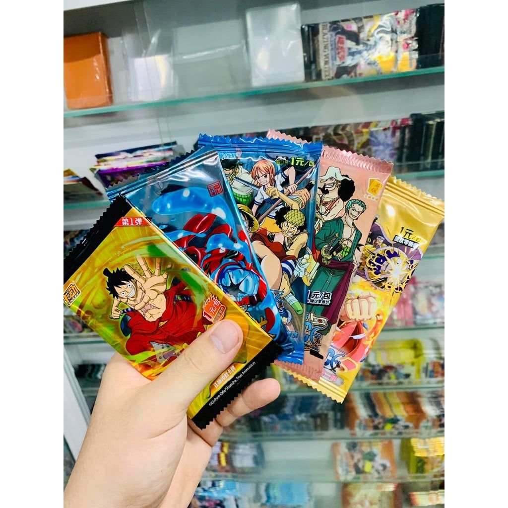 [ Vũ Trí Ba ] [ Mua 5 tặng 1 ] Set 5 ảnh thẻ nhân phẩm Anime One Piece ngẫu nhiên chibi xinh xắn