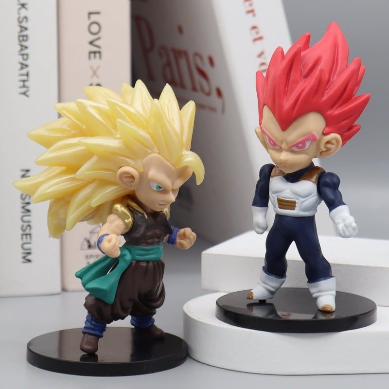 [ Vũ Trí Ba ] Mô hình nhân vật Chibi Goku Vegeta Bardock Gogeta Vegito Android 18 Goten Dragon Ball