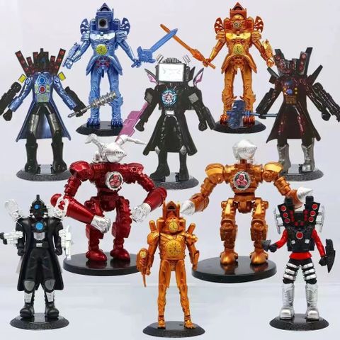 có video [ hỏa tốc hcm ][ Vũ Trí Ba ] Mô Hình 17cm skibidi toilet titan clock king drill speaker man