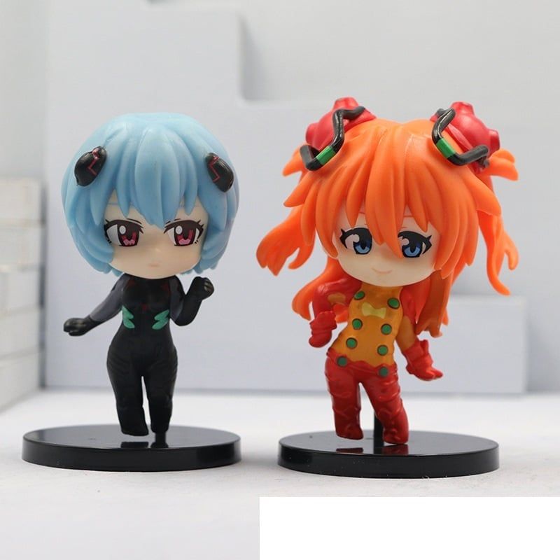 mua 5 tặng 1 [ hỏa tốc hcm ][ Vũ Trí Ba ] Set 6 Mô Hình chibi Asuka Ayanami Rei Mari Evangelion 7cm