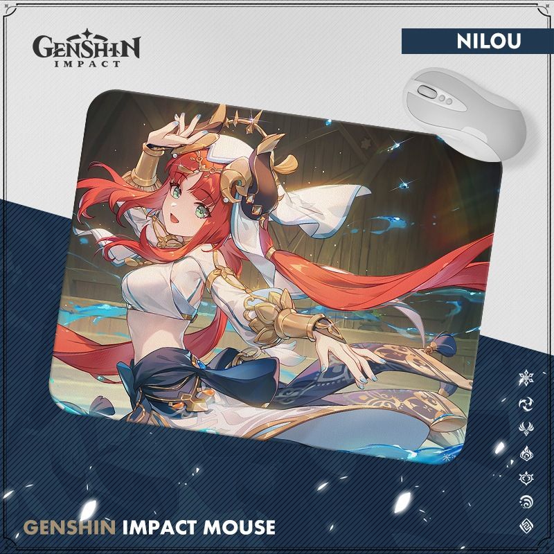 21x26 cm [ hỏa tốc hcm ][ Vũ Trí Ba ]Miếng Lót Chuột Genshin Impact Bàn Di Chuột Máy Tính Anime Kích Thước
