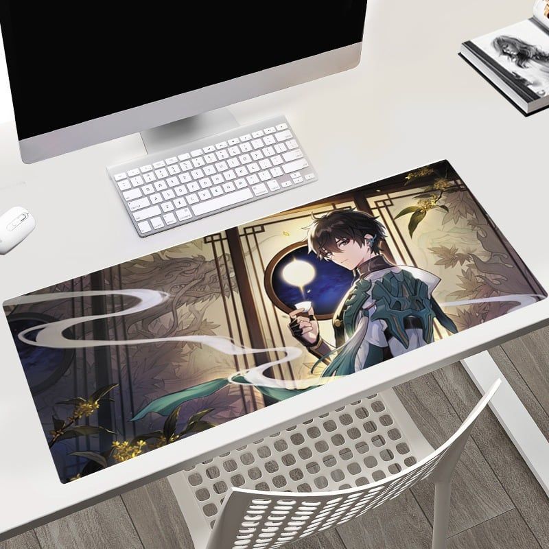 40x90 cm [ hỏa tốc hcm ][ Vũ Trí Ba ]Miếng Lót Chuột Honkai Starrail Bàn Di Chuột Máy Tính Anime