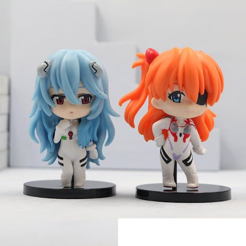 mua 5 tặng 1 [ hỏa tốc hcm ][ Vũ Trí Ba ] Set 6 Mô Hình chibi Asuka Ayanami Rei Mari Evangelion 7cm