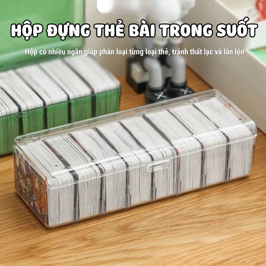[ Hỏa tốc HCM ] [ Phụ kiện ] Hộp Nhựa Lưu Trữ Thẻ Bài Card Visit mica Đựng Thẻ Bài, Đồ Dùng Có Ngăn