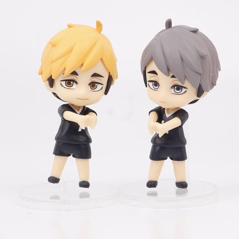 mua 4 tặng 1 VIDEO [ hỏa tốc hcm ] Set 16 mô hình Haikyuu Tsukishima Tobio Shoyo Hinata Kenma Kozume