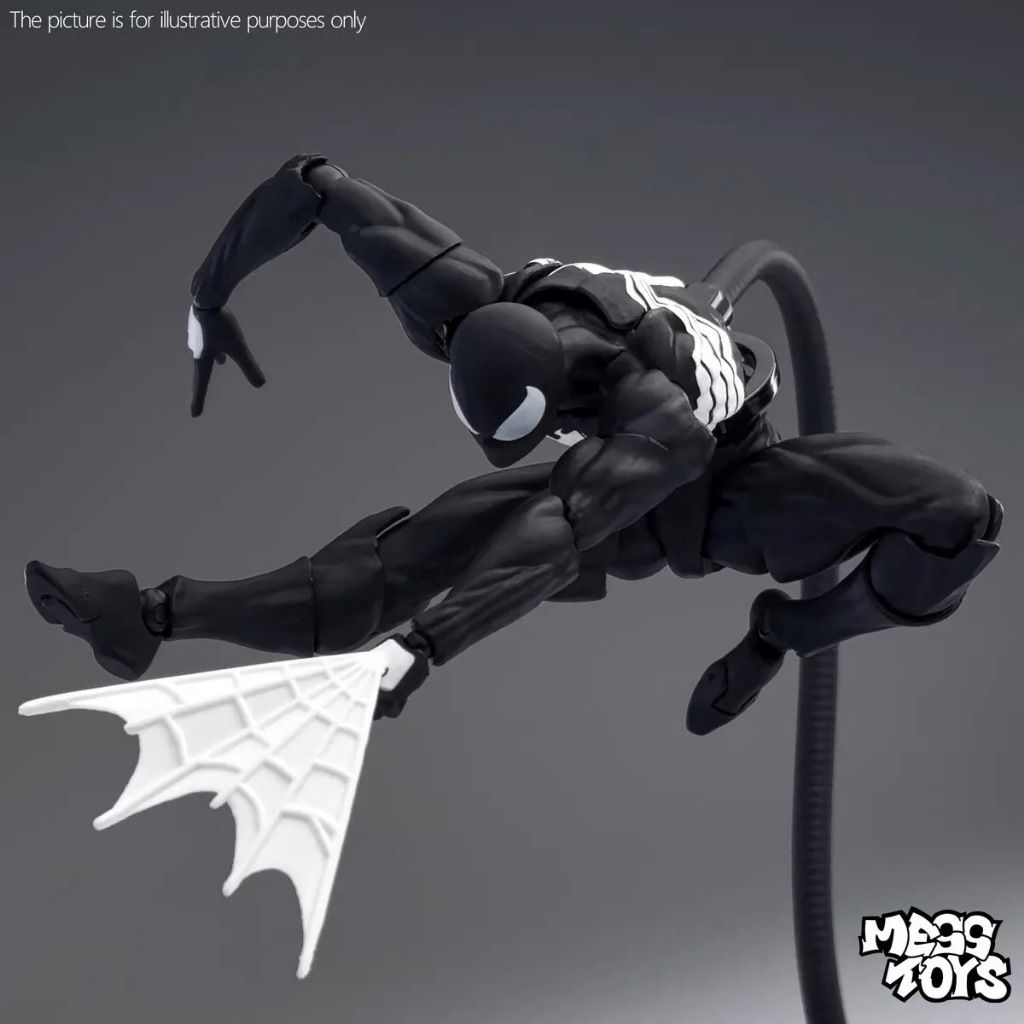 16cm FULLBOX khớp [ hỏa tốc ] Mô hình Action Figure Symbiote Spider-Man Black Suit Neighbor 1/12