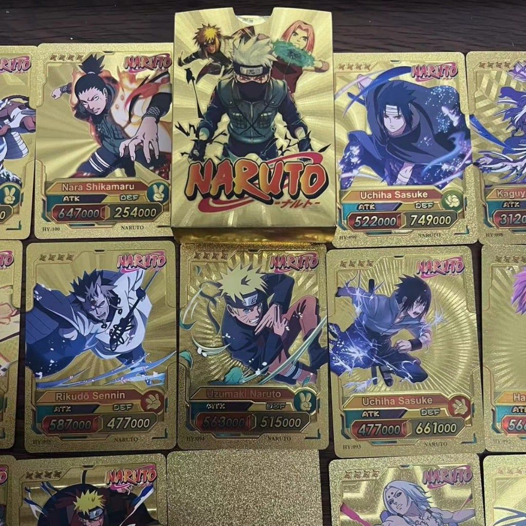 CÓ VIDEO [ Vũ Trí Ba ] [ hỏa tốc hcm ] Hộp 55 Lá Thẻ Bài Naruto Mạ Vàng Bảy Sắc Đồ Chơi Trẻ Em