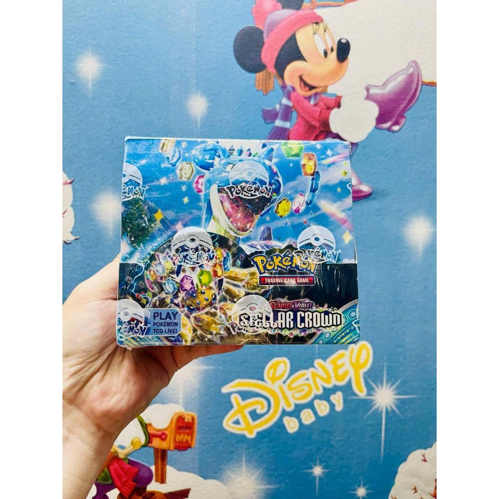 Tặng 10 THẺ NĂNG LƯỢNG [ hỏa tốc HCM ] Vũ Trí Ba Hộp 360 thẻ Pokemon stellar crown Cao Cấp Siêu Đẹp