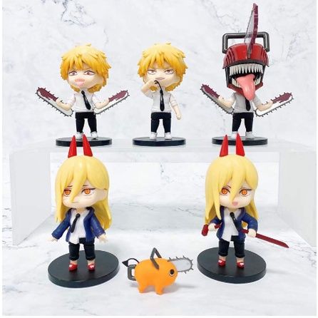 video [ hỏa tốc hcm ][ Vũ Trí Ba ] Mô hình lookup Chainsaw Man makima aki Denji Pochita Power 10cm