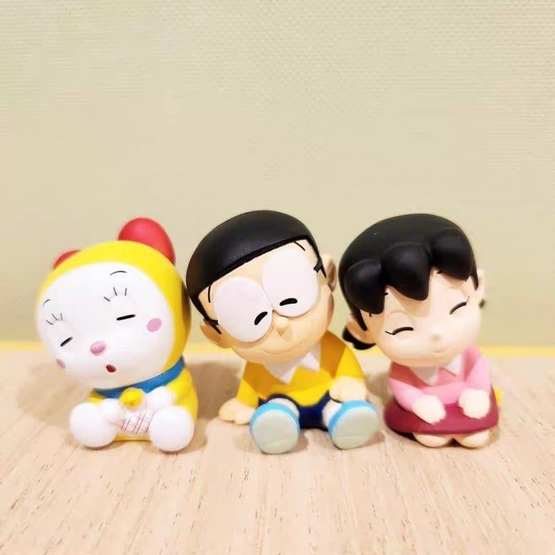 mua 5 tặng 1 [ Hỏa tốc HCM ] Set 6 mô hình Doraemon Nobita Shizuka doremon Chaien Suneo Doremi