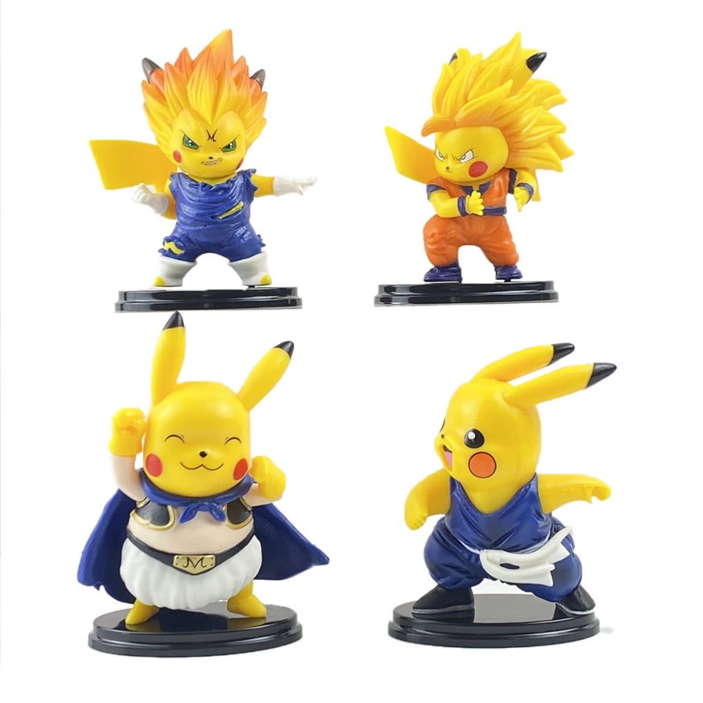 [ hỏa tốc hcm ][ Vũ Trí Ba ] Mô hình 4 Pikachu cosplay Dragon Ball Siêu Dễ Thương Cực Ngầu 9cm - Pokemon Dragon Ball
