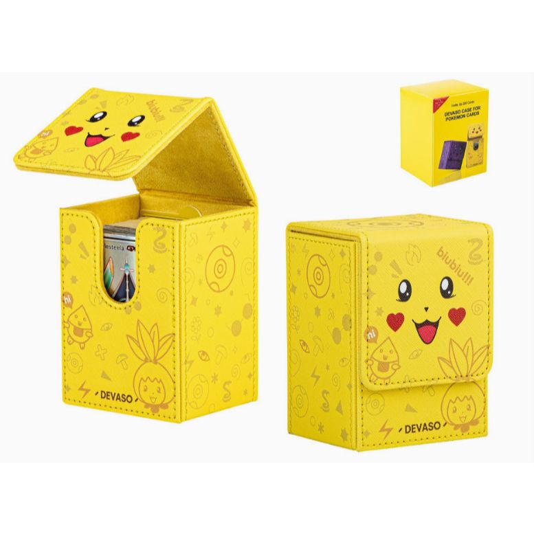 [ Phụ kiện ] Hộp đựng bài bằng da Pikachu cao cấp - Deckbox
