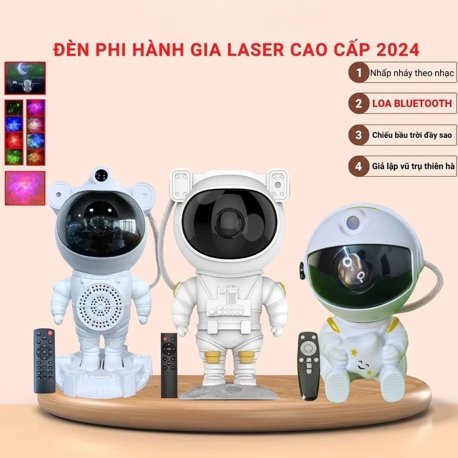 CÓ VIDEO [ Hỏa tốc HCM ] Đèn Phi hành gia GALAXY ngủ chiếu sao giả lập dải thiên hà vũ trụ trang trí