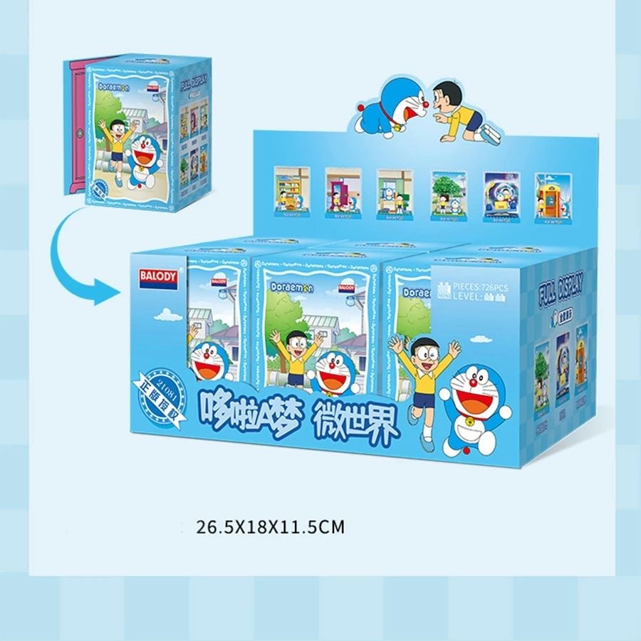 chính hãng CÓ VIDEO Hỏa tốc HCM doremon Set 6 tiểu cảnh Doraemon Nobita lắp ghép nano brick Balody