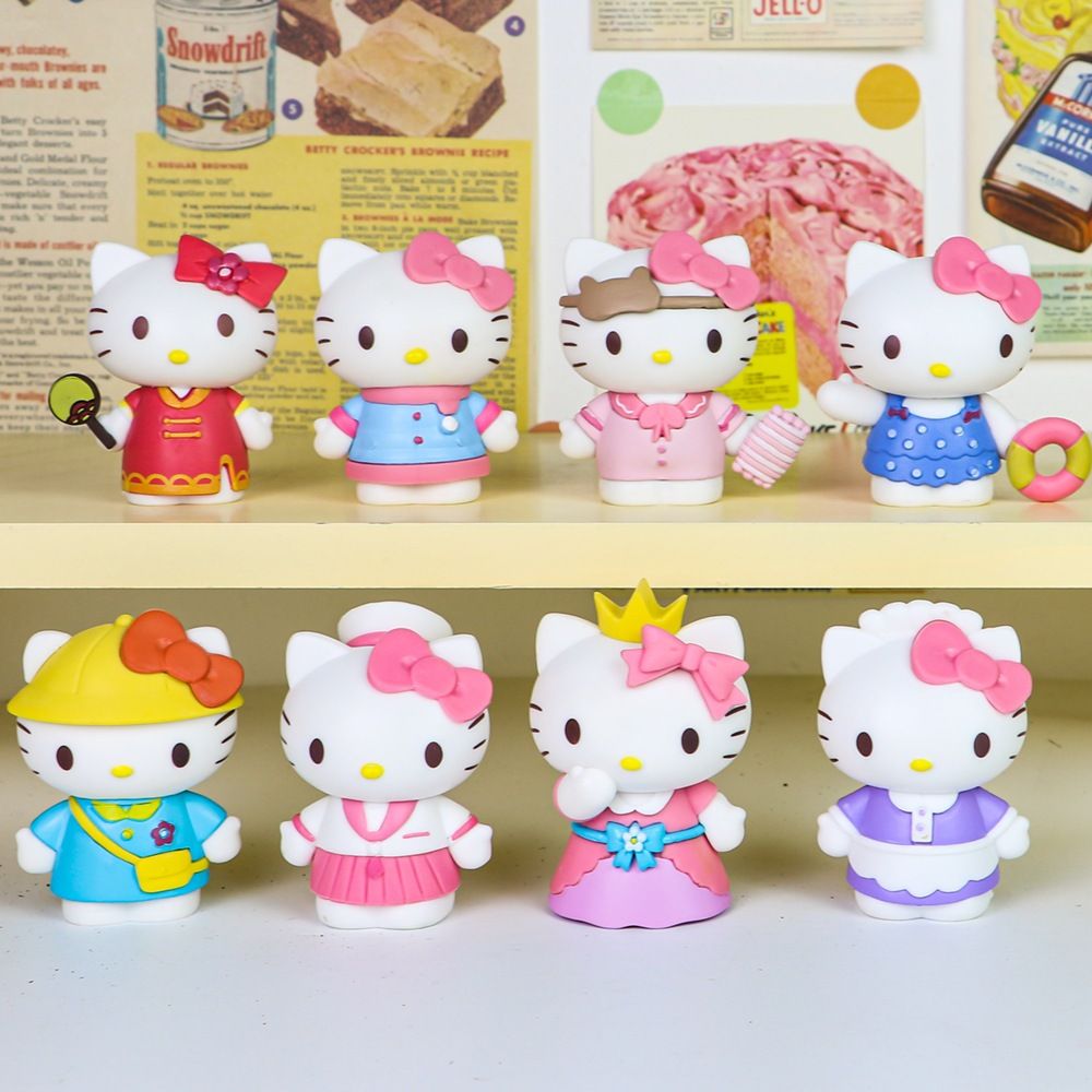>25 mẫu VIDEO [ Hỏa tốc HCM ] Mô hình Hello Kitty Change Clothes bộ sưu tập quần áo của kuromi