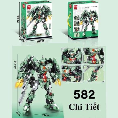 [ hỏa tốc ][ Vũ Trí Ba ] Bộ Đồ chơi lắp Ghép Robot cao 22cm Chất liệu nhựa ABS