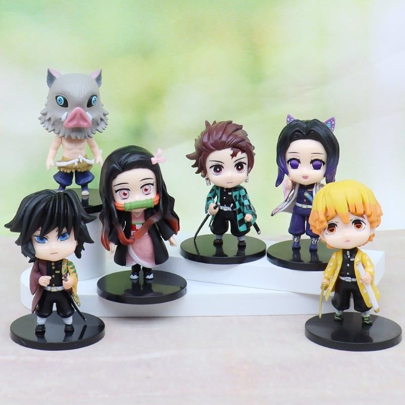 nendoroid 10cm [ Vũ Trí Ba ] Mô hình Tanjiro Nezuko Zenitsu Inosuke Shinobu Giyu - Kimetsu no Yaiba chibi