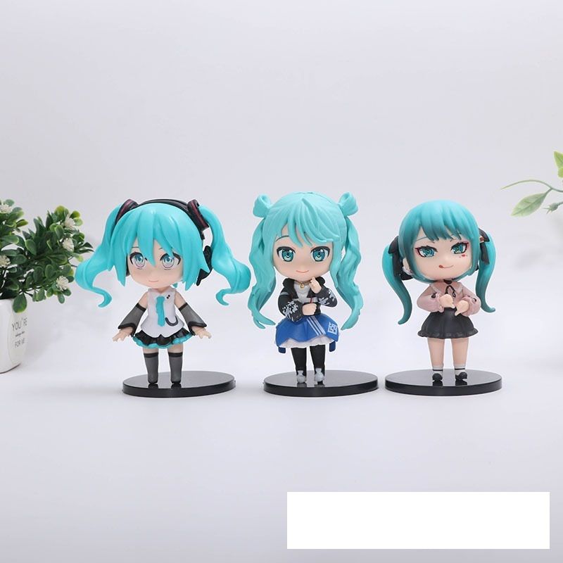 mua 5 tặng 1 [ hỏa tốc hcm ][ Vũ Trí Ba ] bộ 6 Mô Hình Hatsune Miku Đáng Yêu chibi 10cm anime waifu