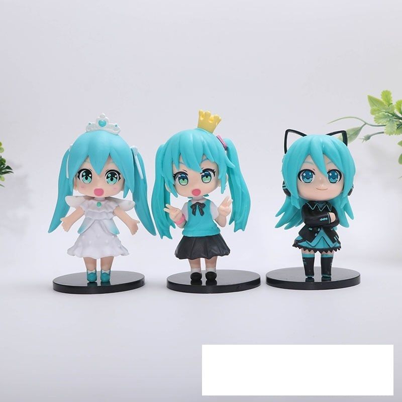 mua 5 tặng 1 [ hỏa tốc hcm ][ Vũ Trí Ba ] bộ 6 Mô Hình Hatsune Miku Đáng Yêu chibi 10cm anime waifu