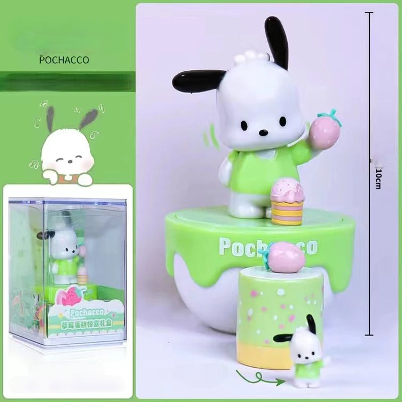 chính hãng [ Hỏa tốc HCM ] Hộp mica mô hình Acrylic Figure kuromi hello kitty Hộp Quà Bánh Dâu Tây