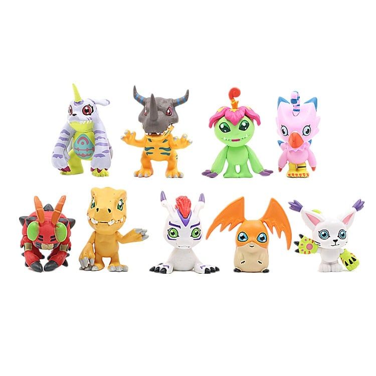 [ hỏa tốc hcm ][ Vũ Trí Ba ] Set 9 Mô Hình Đồ Chơi Nhân Vật Hoạt Hình Digimon Adventure 4cm