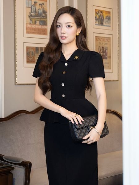 Áo Kiểu Công Sở Cotton Tay Ngắn - AAI25A - 1
