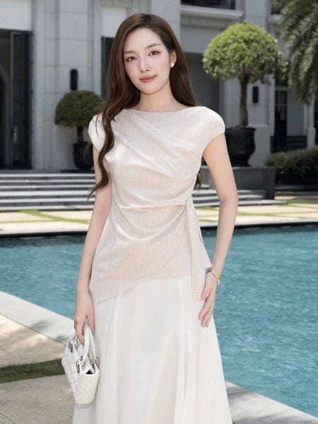 Áo Kiểu Dạo Phố Linen Tay Con - AAI44A - 1