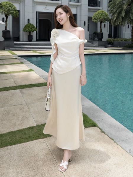 Áo Kiểu Dạo Phố Linen Xếp Ly Eo - AAI45T - 1