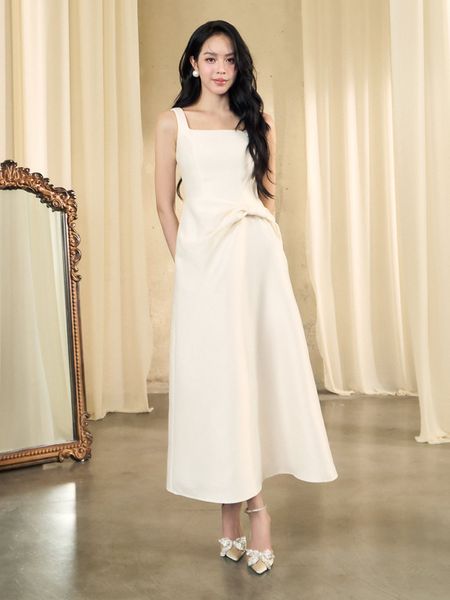 Đầm Xòe Tiệc Tafta Dài Cổ Vuông - DAK01A - 1