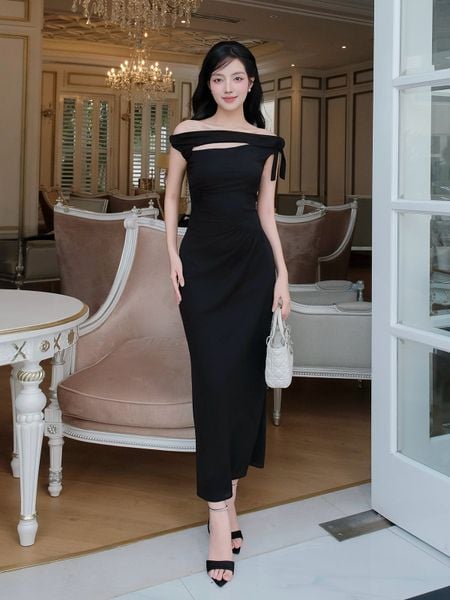 Full Đầm body tiệc thun dài trễ vai DAB04T