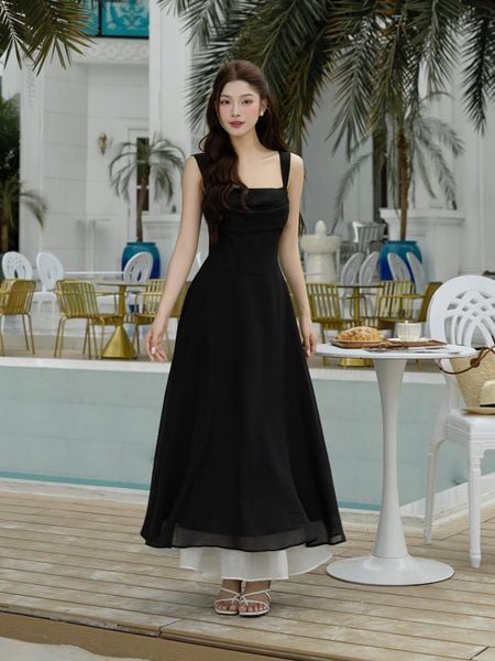  Đầm 2 dây dạo phố voan dài DAC41A 