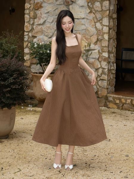 Đầm 2 Dây Tiệc Cotton Dài - DAG01A