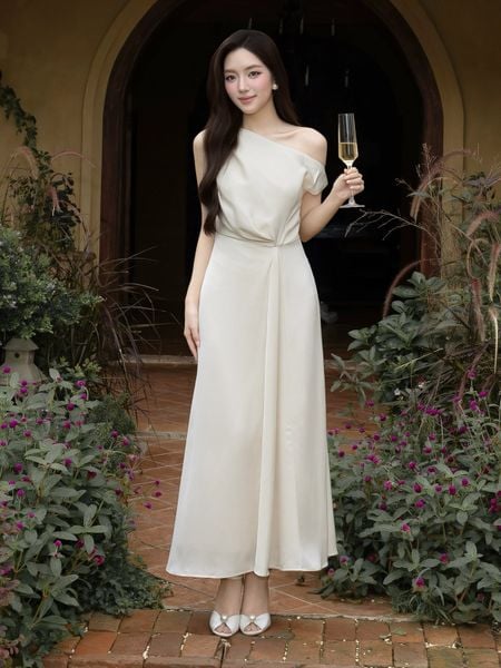 Đầm Tiệc Lụa Dài Đuôi Cá - DAG08B