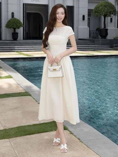 Đầm Xòe Dạo Phố Voan Dài - DAI42B - 2