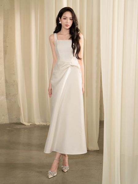 Đầm Xòe Tiệc Tafta Dài Cổ Vuông - DAK01A - 1