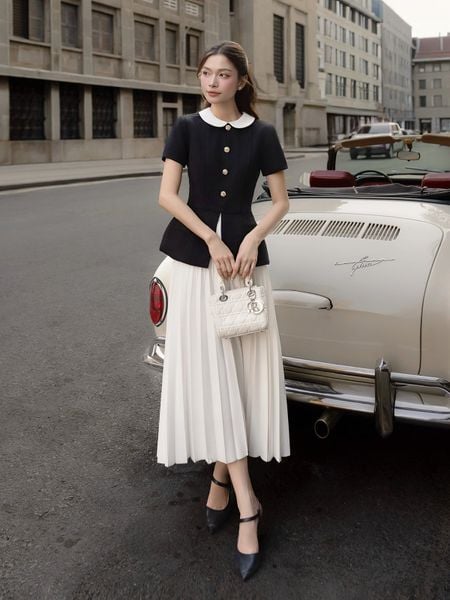  Áo kiểu công sở cotton tuyết AAC26A 