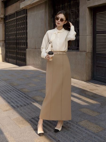  Áo sơ mi công sở linen tay dài AAC27T 