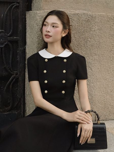  Đầm công sở cotton dài dáng xòe DAC28A 