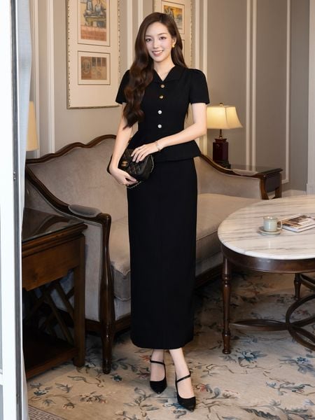 Áo Kiểu Công Sở Cotton Tay Ngắn - AAI25A - 1