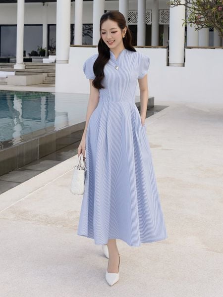 Đầm xòe dạo phố cotton dài DAE45B