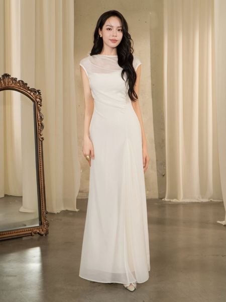 Đầm Tiệc Voan Dài Ánh Nhũ - DAK06T - 6