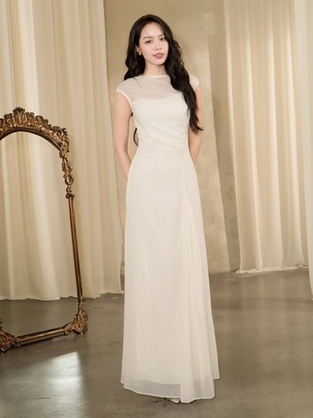 Đầm Tiệc Voan Dài Ánh Nhũ - DAK06T - 6
