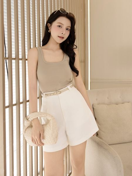  Áo dạo phố thun ngắn cổ vuông AAF47H 