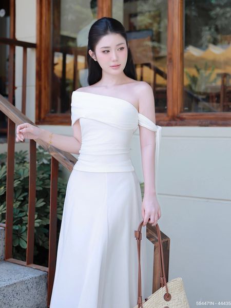  Áo kiểu dạo phố thun tay thắt nơ A4471N 