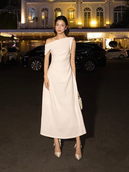  Đầm tiệc cotton dáng dài trễ vai DAC03B 